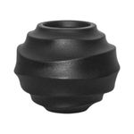Maceta Wave Ovalada Decorativa de 19 cm en Color Negro