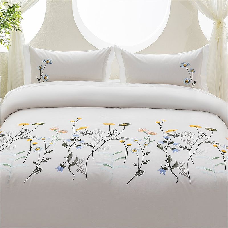 Funda Duvet King 100% Algodón 200 Hilos con 2 Fundas Diseño Natura