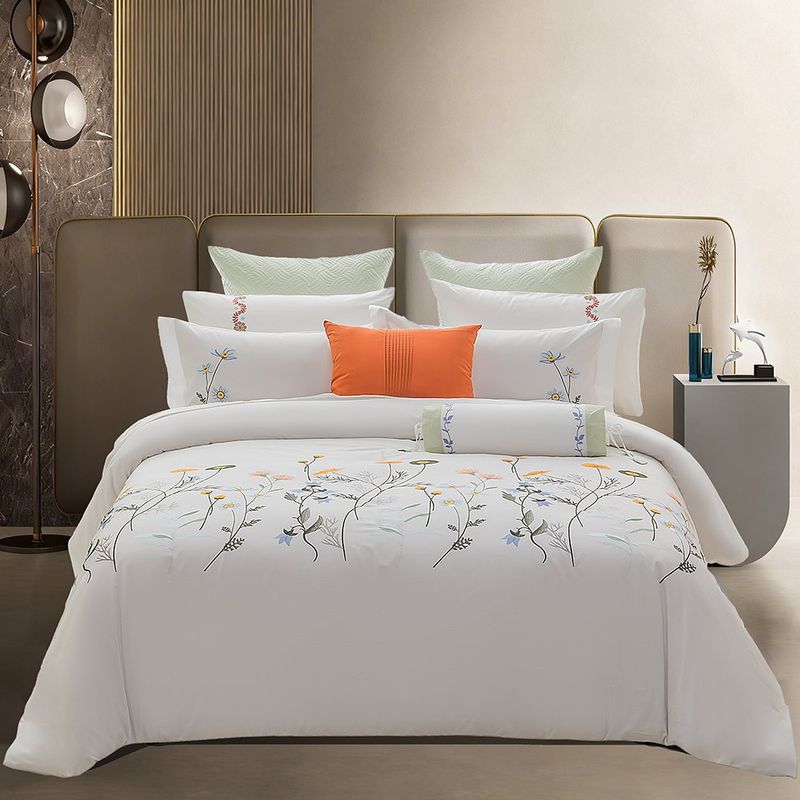Funda Duvet King 100% Algodón 200 Hilos con 2 Fundas Diseño Natura