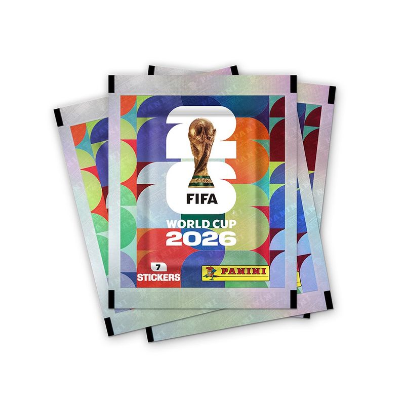 Preventa Caja con 104 Sobres Panini Estampas de la Copa del Mundo 2026