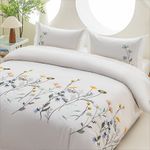 Funda Duvet Queen 100% Algodón 200 Hilos con 2 Fundas Diseño Natura