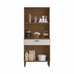 Gabinete de Cocina Cris con 4 Puertas y 1 Gaveta de 170 x 74 x 36 cm Color Beige y Blanco