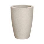 Maceta Grafiato Cónica Decorativa de 38 cm Color Blanco