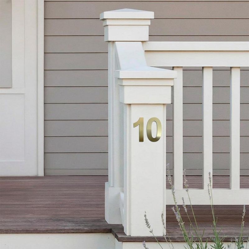Número 1 para Identificación de Casa Color Dorado de 6 Plg