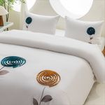 Funda Duvet Queen 100% Algodón 200 Hilos con 2 Fundas Diseño Spira