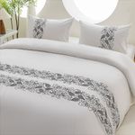 Funda Duvet Queen 100% Algodón 200 Hilos con 2 Fundas Diseño Serenya