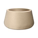 Maceta Riscatto Redonda Baja Decorativa de 35 cm Color Arena