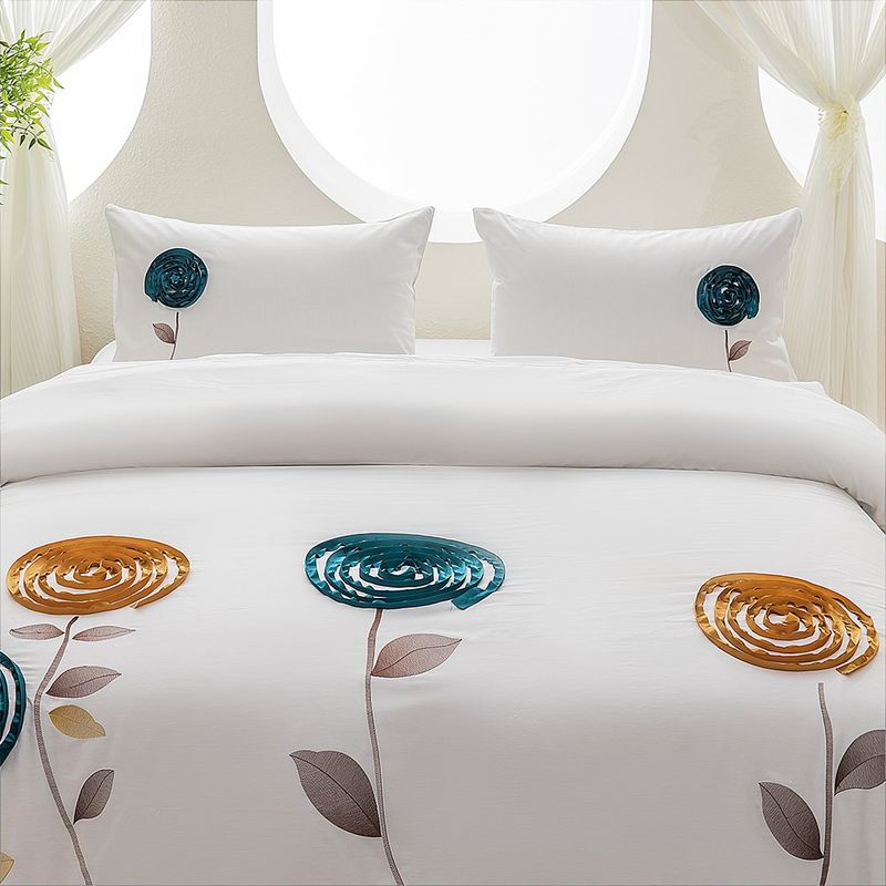Funda Duvet King 100% Algodón 200 Hilos con 2 Fundas Diseño Spira