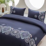 Funda Duvet Queen 100% Algodón 200 Hilos con 2 Fundas Diseño Meera