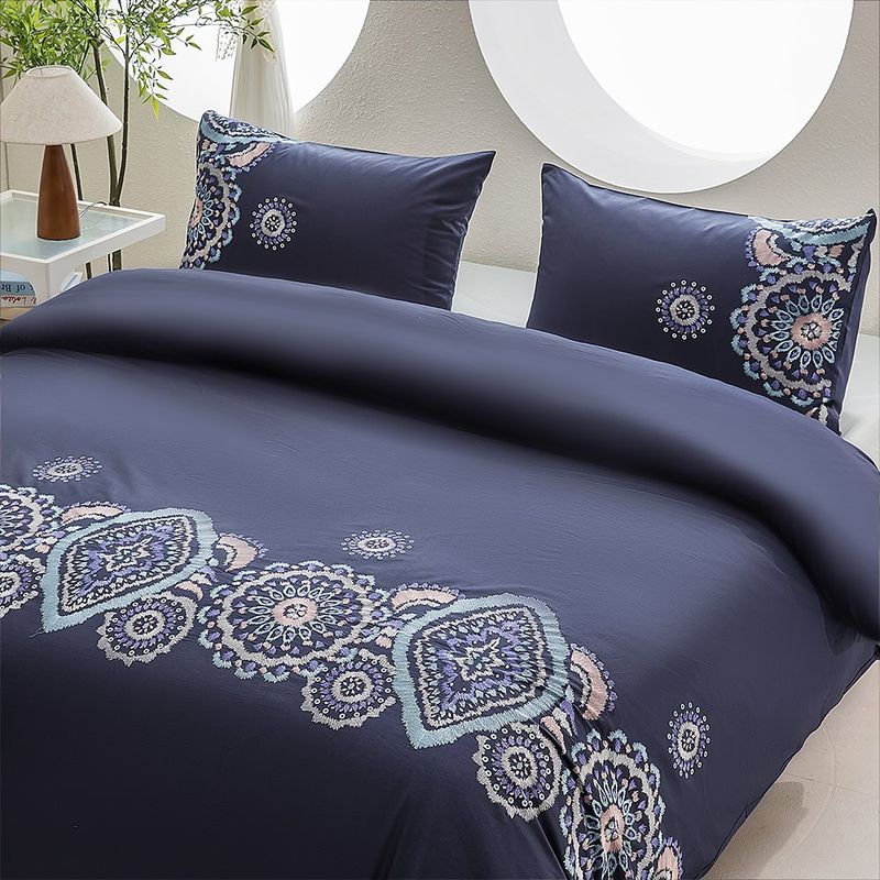 Funda Duvet Queen 100% Algodón 200 Hilos con 2 Fundas Diseño Meera