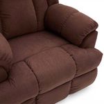 Sillón Reclinable Morton Mecedor Tapizado Color Café para Sala o Descanso