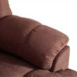 Sillón Reclinable Morton Mecedor Tapizado Color Café para Sala o Descanso