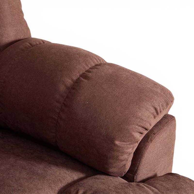 Sillón Reclinable Morton Mecedor Tapizado Color Café para Sala o Descanso