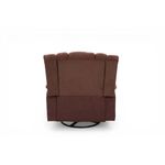Sillón Reclinable Morton Mecedor Tapizado Color Café para Sala o Descanso