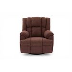 Sillón Reclinable Morton Mecedor Tapizado Color Café para Sala o Descanso