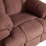 Sillón Reclinable Morton Mecedor Tapizado Color Café para Sala o Descanso