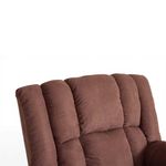 Sillón Reclinable Morton Mecedor Tapizado Color Café para Sala o Descanso