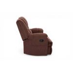 Sillón Reclinable Morton Mecedor Tapizado Color Café para Sala o Descanso