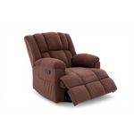 Sillón Reclinable Morton Mecedor Tapizado Color Café para Sala o Descanso