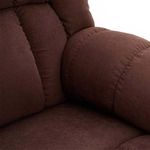 Sillón Reclinable Morton Mecedor Tapizado Color Café para Sala o Descanso