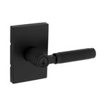 Manija Recta para Dormitorio con Cerradura y Llave Acabado Satinado Color Negro