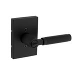 Manija Recta para Dormitorio con Cerradura y Llave Acabado Satinado Color Negro