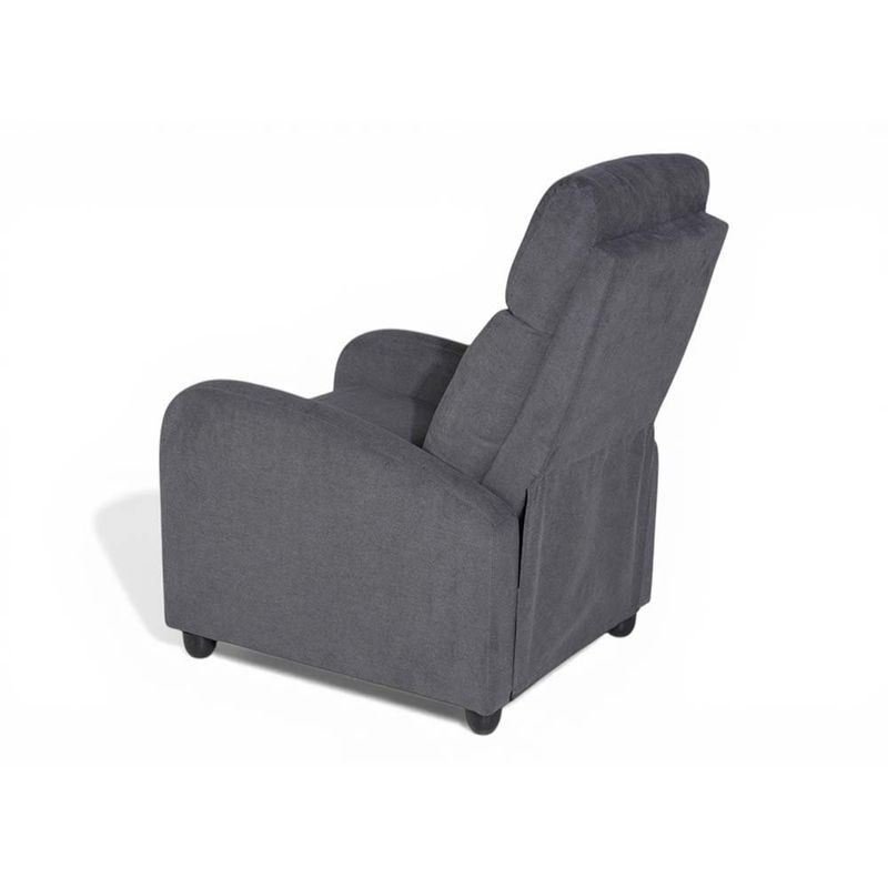 Sillón Reclinable Darwin Tapizado Color Gris para Sala o Descanso