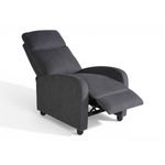 Sillón Reclinable Darwin Tapizado Color Gris para Sala o Descanso