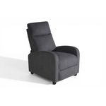Sillón Reclinable Darwin Tapizado Color Gris para Sala o Descanso