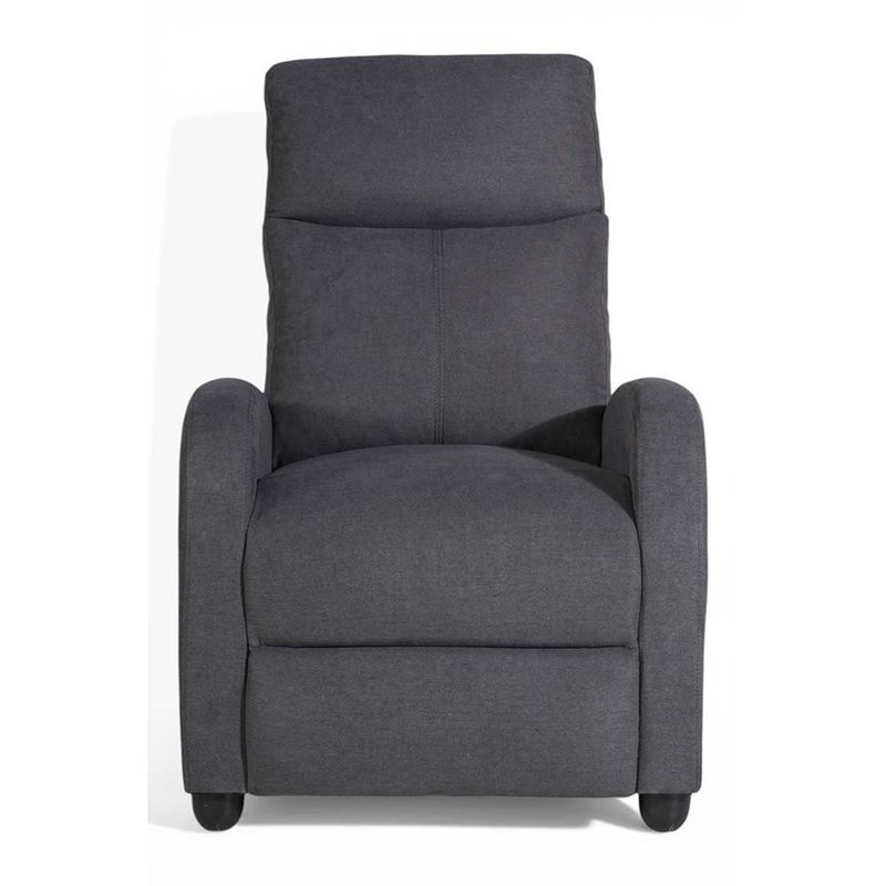Sillón Reclinable Darwin Tapizado Color Gris para Sala o Descanso