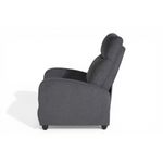 Sillón Reclinable Darwin Tapizado Color Gris para Sala o Descanso
