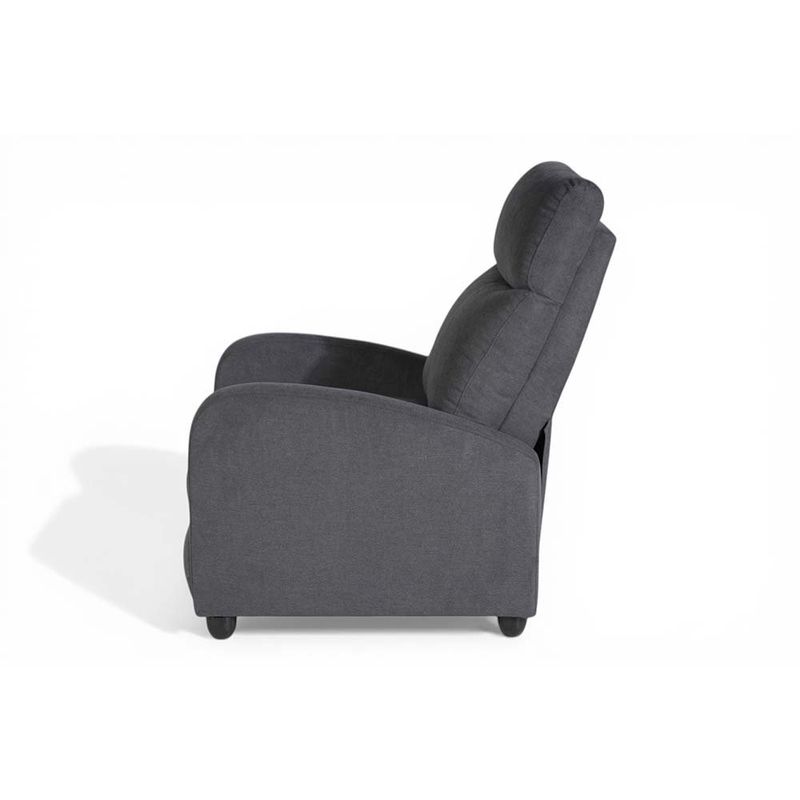 Sillón Reclinable Darwin Tapizado Color Gris para Sala o Descanso