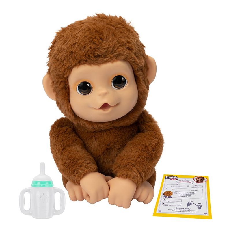 Peluche Interactivo Little Live Pets Baby Monkey Mango con Sonidos