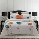 Set de Cubrecama Queen 100% Algodón 200 Hilos con 2 Fundas Diseño Spira