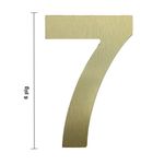 Número 7 para Identificación de casa Color Dorado de 6 Plg