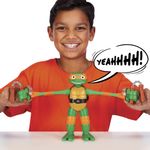 Figura Tortugas Ninja TMNT Michelangelo Stretch N Shout con Sonido