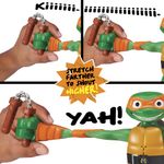Figura Tortugas Ninja TMNT Michelangelo Stretch N Shout con Sonido
