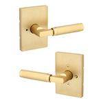 Manija Recta para Baño con Textura Moleteada Acabado Satinado Color Dorado