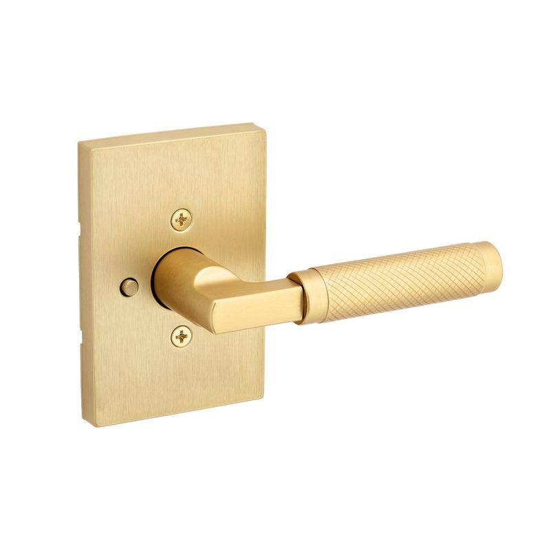 Manija Recta para Baño con Textura Moleteada Acabado Satinado Color Dorado