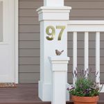 Número 9 para Identificación de Casa Decorativo Color Dorado de 6 Plg