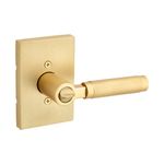Manija Recta para Dormitorio con Cerradura y Llave Acabado Satinado Color Dorado