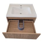 Vanity Aereo MDF con Lavamanos para Baño de 61.5 cm Color Roble Blanco
