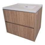 Vanity Aereo MDF con Lavamanos para Baño de 61.5 cm Color Roble Blanco
