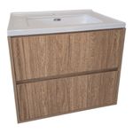 Vanity Aereo MDF con Lavamanos para Baño de 61.5 cm Color Roble Blanco