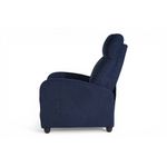 Sillón Reclinable Darwin Tapizado Color Azul para Sala o Descanso