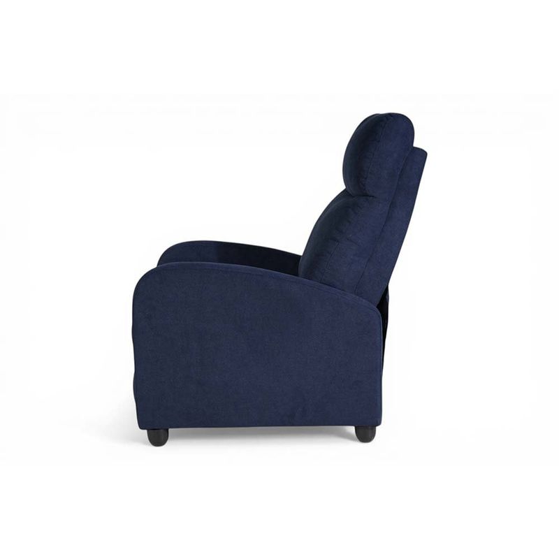 Sillón Reclinable Darwin Tapizado Color Azul para Sala o Descanso
