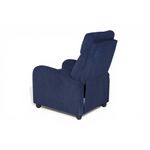 Sillón Reclinable Darwin Tapizado Color Azul para Sala o Descanso