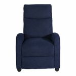 Sillón Reclinable Darwin Tapizado Color Azul para Sala o Descanso
