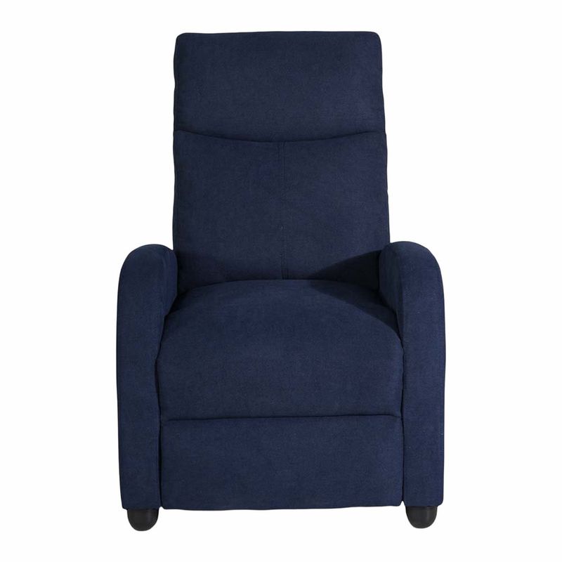 Sillón Reclinable Darwin Tapizado Color Azul para Sala o Descanso