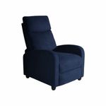 Sillón Reclinable Darwin Tapizado Color Azul para Sala o Descanso